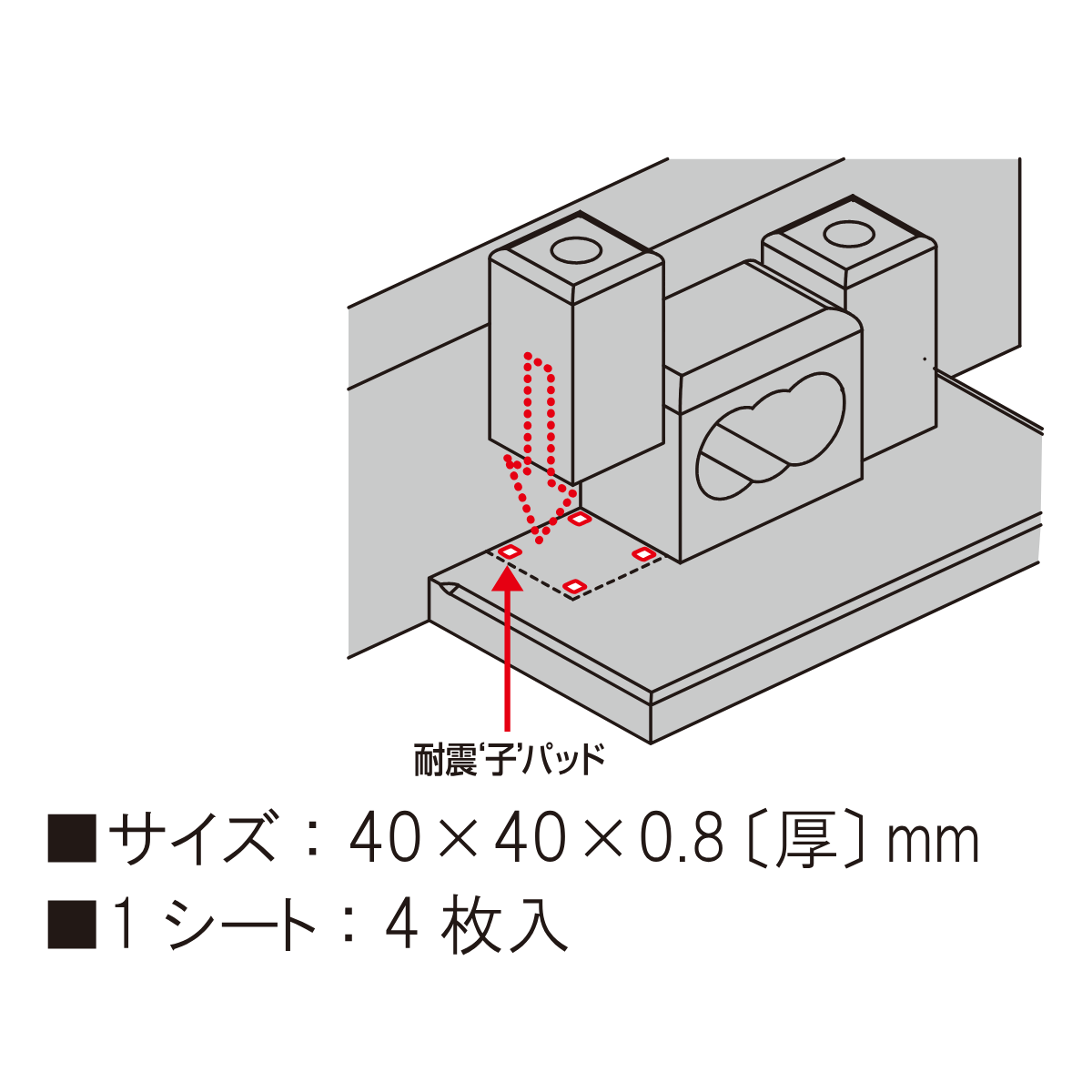 墓石用 耐震パッド