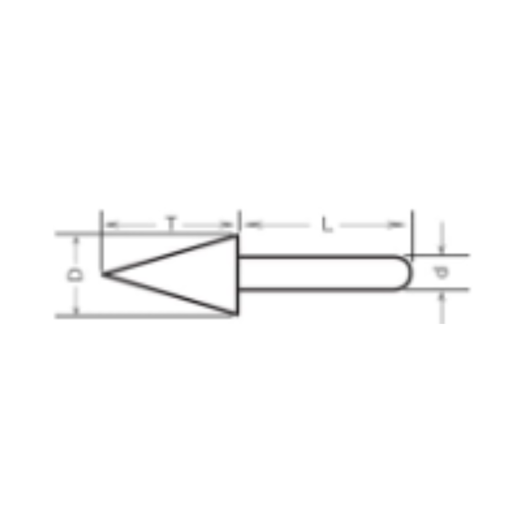 軸付砥石 A F 19x38x6 NP-2624