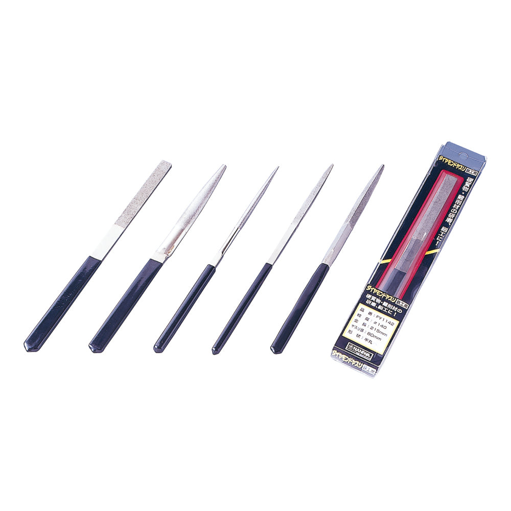 ダイヤモンドヤスリ 鉄工用 #140 215mm(ヤスリ長:80mm)