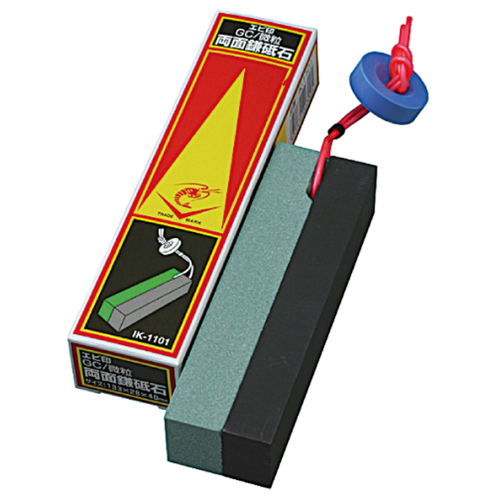 GC/微粒 両面鎌砥石 紐付 エビ印 IK-1101