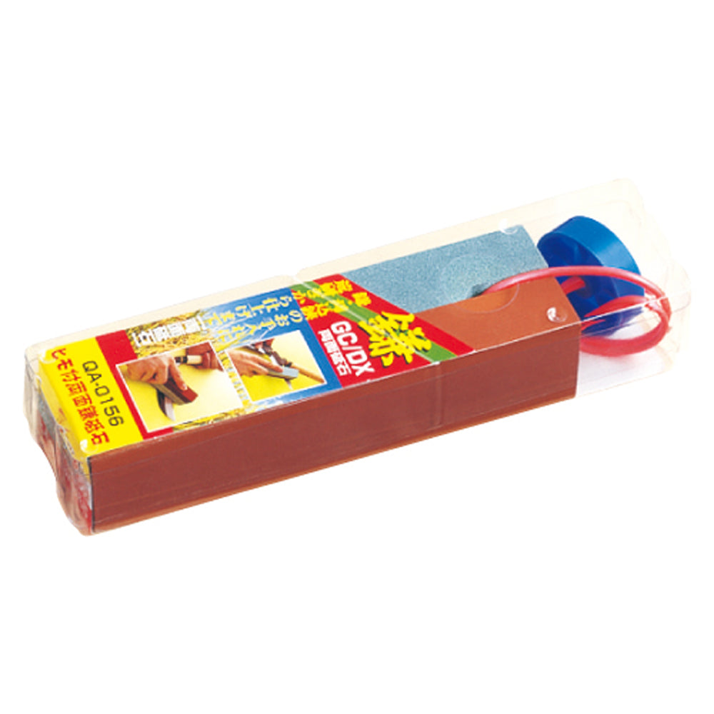 両面鎌砥石 収納ケース入り ひも付 荒砥石 中砥石 #150/800(DX) QA-0156